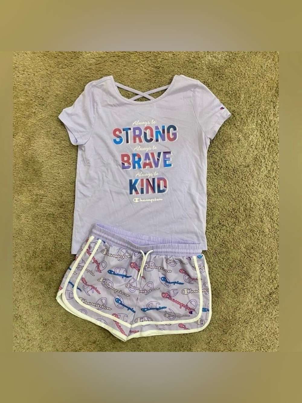 Girls Champion Strong Brave Kind Outfit size 14/16